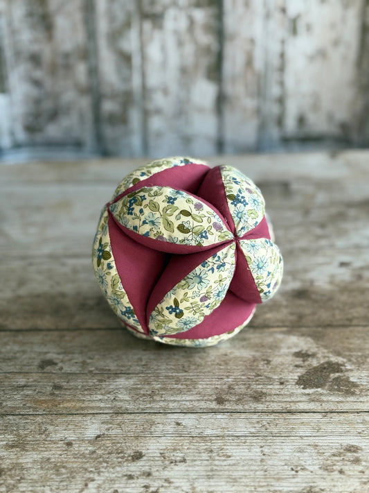 Balle de préhension fleurie